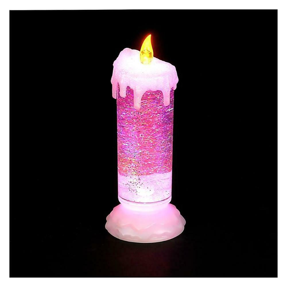 Led water hotsell candle with glitter